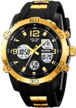 Ψηφιακό/αναλογικό ρολόι χειρός – Skmei - 2102 - Gold/White