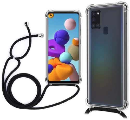 APPLE iPhone 12 / 12 Pro - ΘΗΚΗ ΣΙΛΙΚΟΝΗΣ CROSS SHOLDER ΔΙΑΦΑΝΗ
