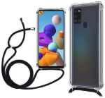 SAMSUNG S918B Galaxy S23 Ultra - ΘΗΚΗ ΣΙΛΙΚΟΝΗΣ CROSS SHOLDER ΔΙΑΦΑΝΗ