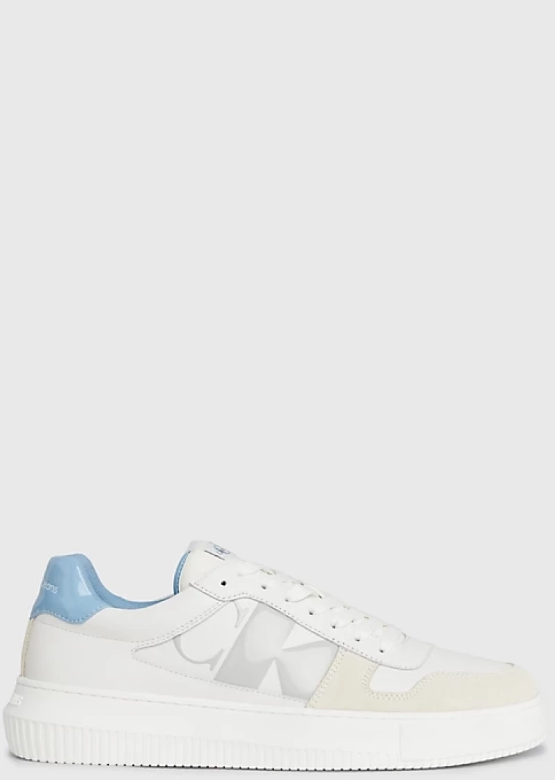 Calvin Klein - Cupsole Lth Ανδρικά Chunky Sneakers YM0YM00897-0LG Λευκό