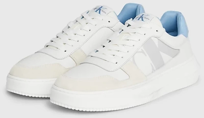 Calvin Klein - Cupsole Lth Ανδρικά Chunky Sneakers YM0YM00897-0LG Λευκό