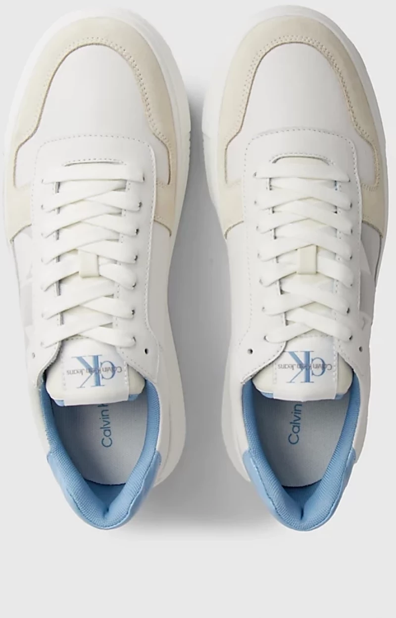 Calvin Klein - Cupsole Lth Ανδρικά Chunky Sneakers YM0YM00897-0LG Λευκό