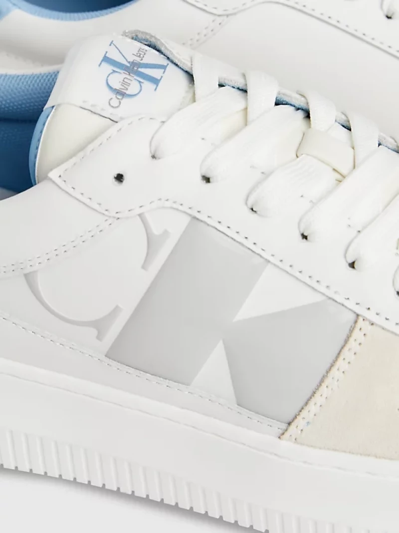 Calvin Klein - Cupsole Lth Ανδρικά Chunky Sneakers YM0YM00897-0LG Λευκό