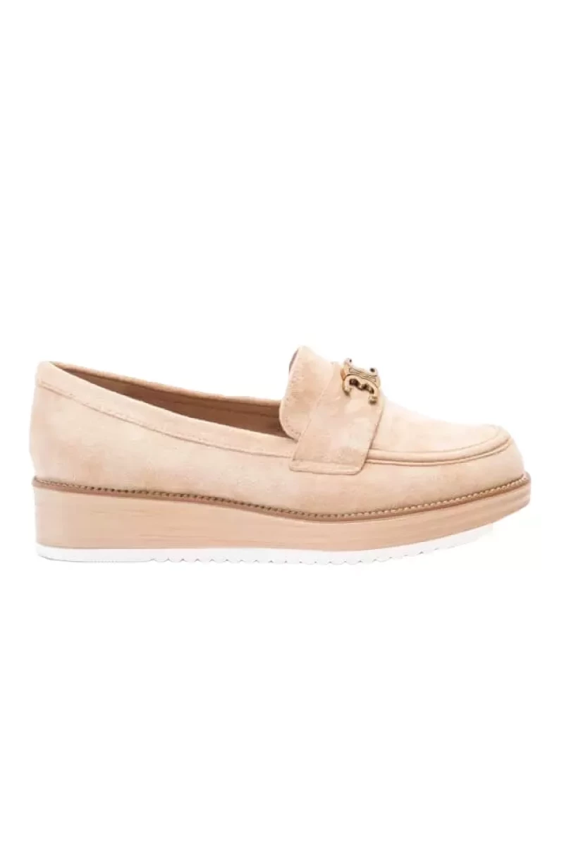 Luigi - Γυναικεία Μοκασίνια Suede με Πλατφόρμα 3847402 Μπεζ