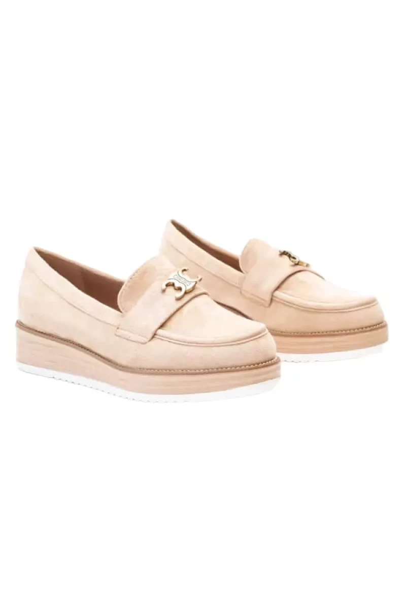 Luigi - Γυναικεία Μοκασίνια Suede με Πλατφόρμα 3847402 Μπεζ