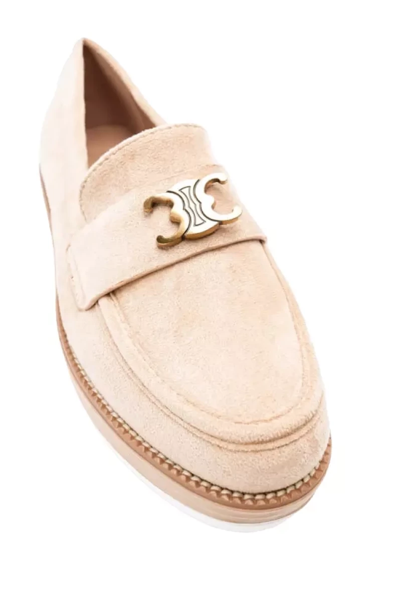 Luigi - Γυναικεία Μοκασίνια Suede με Πλατφόρμα 3847402 Μπεζ