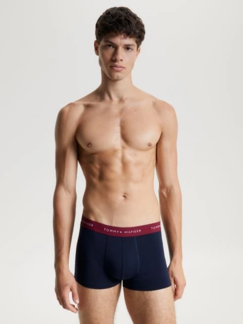 Tommy Hilfiger - Ανδρικά Μποξεράκια 3Pack Wb Trunk UM0UM02763-0SS Μπλε Ναυτικό