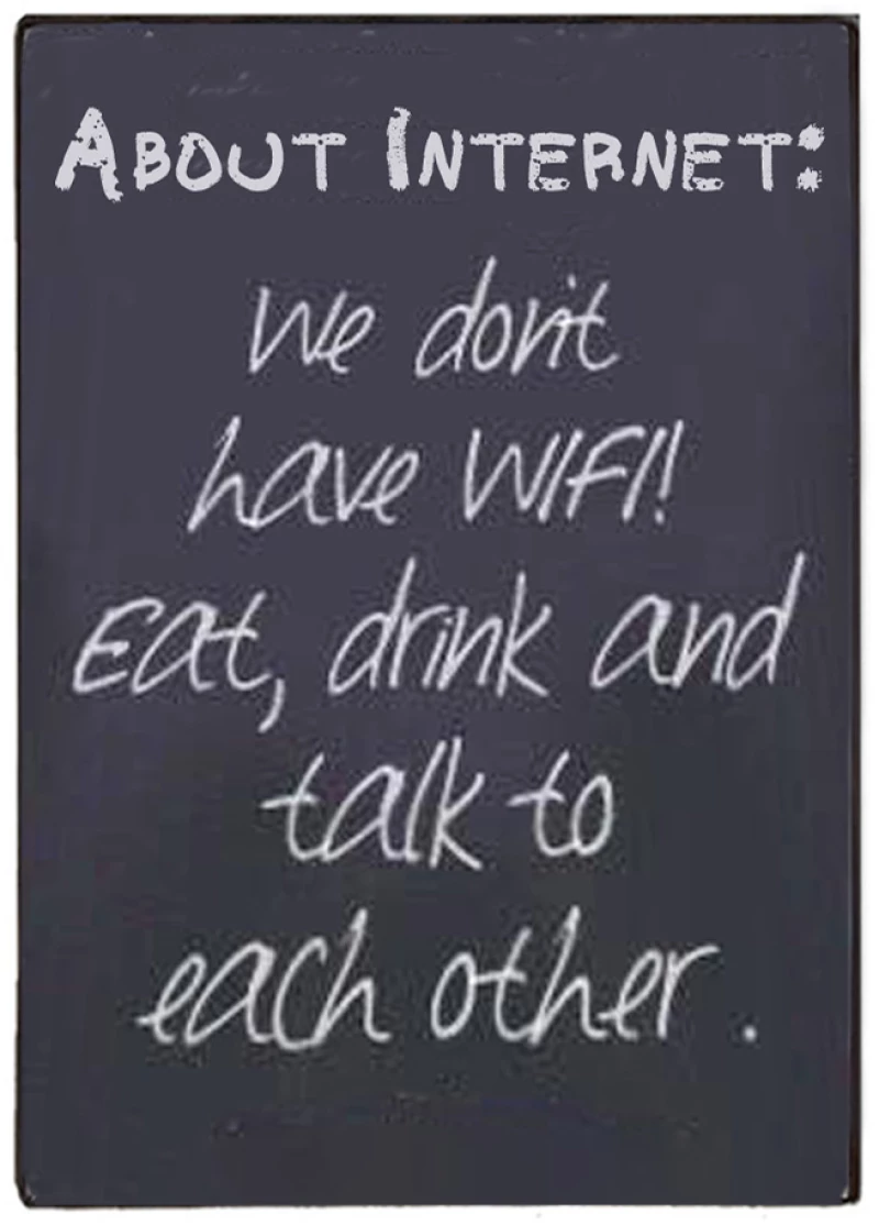 We don't have wifi vintage ξύλινος χειροποίητος πίνακας