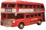 Vintage μεταλλικό κάδρο London bus 32x19 εκ