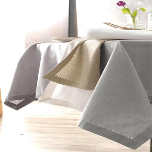 Inez τραπεζομάντηλο με αζούρ γκρι 140x140 εκ