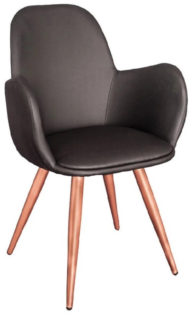 Valeria vintage μεταλλική πολυθρόνα μαύρη 58x60x88 εκ