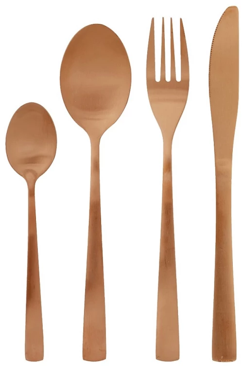 Day μαχαιροπίρουνα σε ματ χάλκινη απόχρωση σετ δεκαέξι τεμαχίων