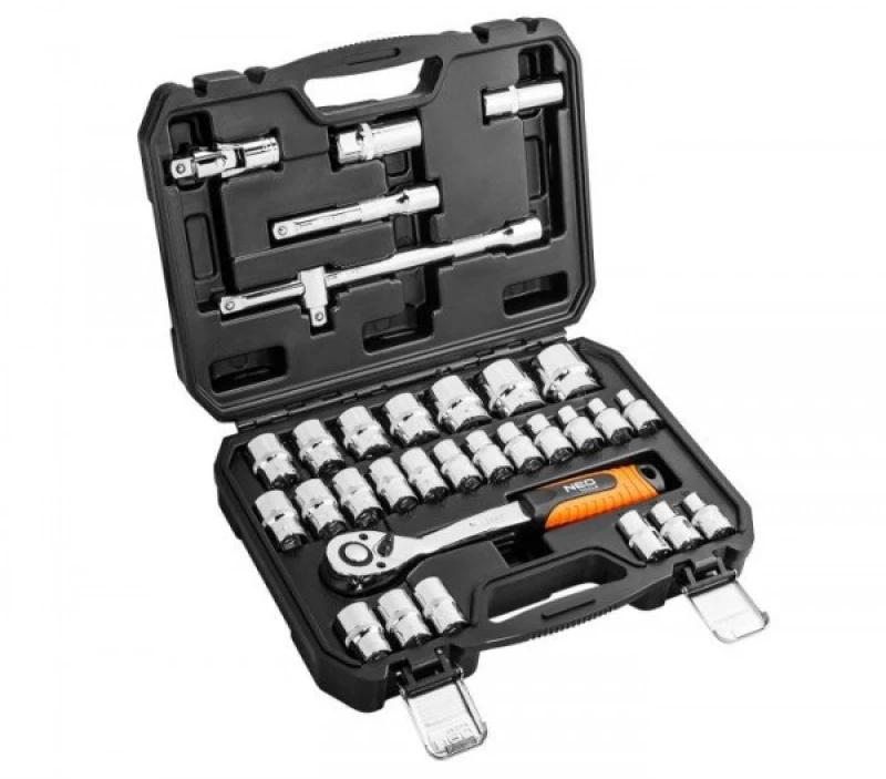 NEO TOOLS Σετ καστάνια - καρυδάκια 1/2" 32 τεμ. 08-662 - GRAPHITE