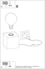 Sollux Λαμπτήρας γραφείου Ariz 1,ξύλο,1xE27/60w