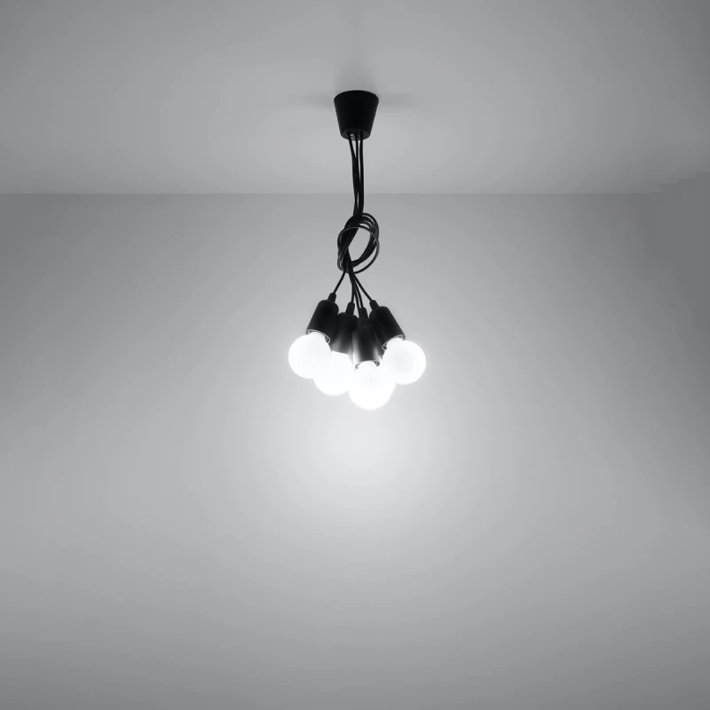 Κρεμαστό φωτιστικό Diego 5,PVC,5xE27/60w