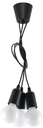 Κρεμαστό φωτιστικό Diego 3,PVC,3xE27/60w