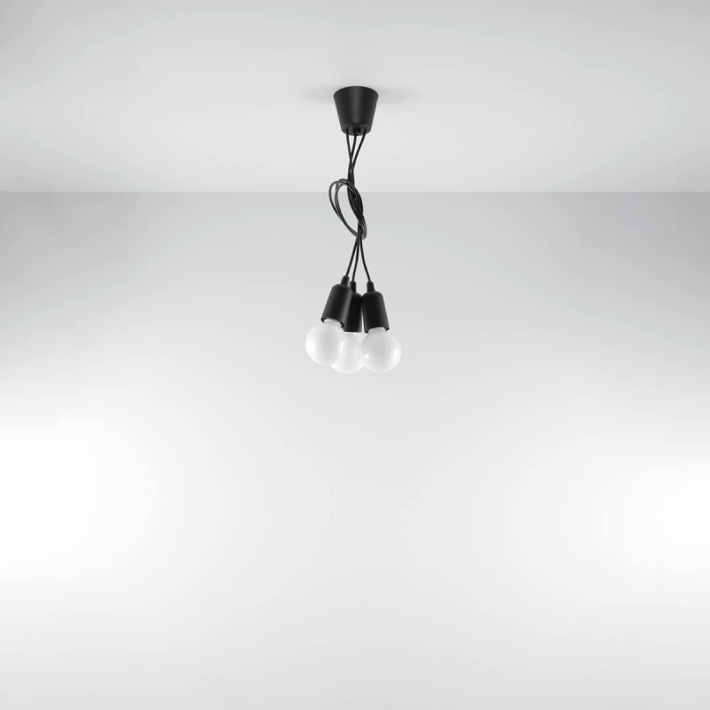Κρεμαστό φωτιστικό Diego 3,PVC,3xE27/60w