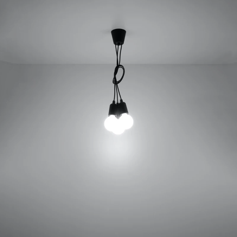 Κρεμαστό φωτιστικό Diego 3,PVC,3xE27/60w