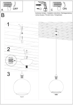 Κρεμαστό φωτιστικό Ball 1,λευκό,1xE27/60w