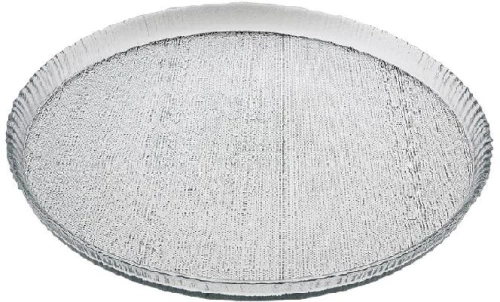 Lutra διάφανο στρογγυλό πιάτο σετ των έξι τεμαχίων 17 εκ