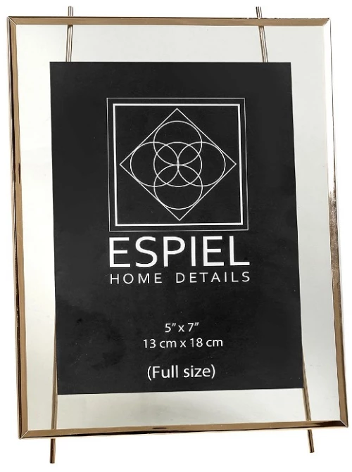 Classic μεταλλική κορνίζα σε χρυσή απόχρωση για φωτογραφία 10x15 εκ