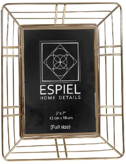 Classic μεταλλική κορνίζα σε χρυσή απόχρωση για φωτογραφία 10x15 εκ