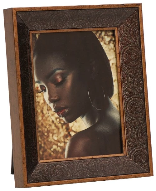 Γυάλινη κορνίζα σε καφέ απόχρωση 16x4x21 εκ