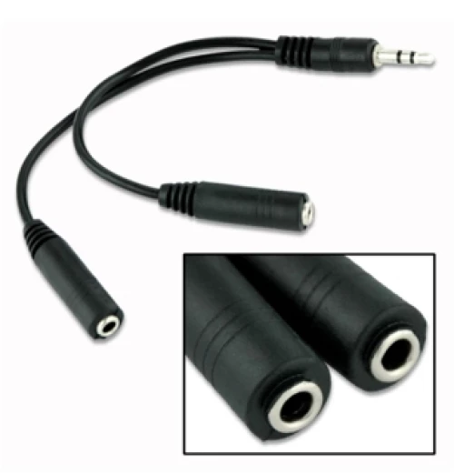 Stereo Jack 3,5mm to 2x Jack Female
