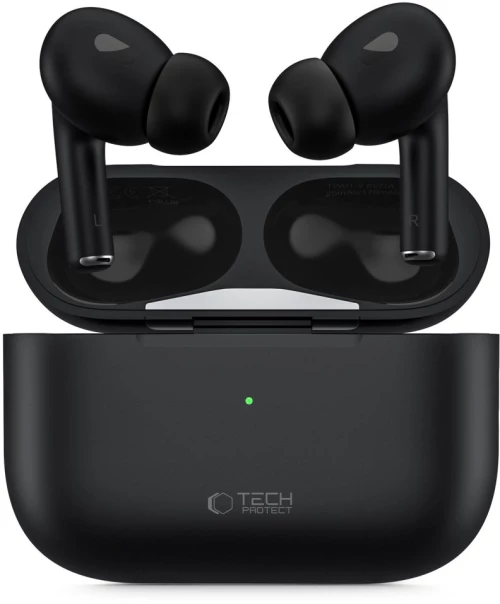 Tech-Protect Ultraboost Pro In-ear Bluetooth Handsfree Ακουστικά με Θήκη Φόρτισης Black