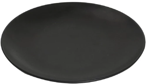 Terra Matt black μαύρο ματ πιάτο ρηχό σετ έξι τεμάχια 30x2.5 εκ