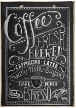 Coffee fresh ξύλινος πίνακας