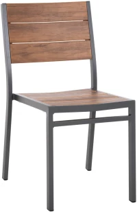 ΚΑΡΕΚΛΑ ΑΛΟΥΜΙΝΙΟΥ SAGA HM6063.02 ΣΚΟΥΡΟ ΓΚΡΙ ΜΕ POLYWOOD 46x52x86Υεκ. (1 Τεμμάχια)