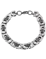 Βραχιόλι Senza Men's Gun Metal Stainless Steel