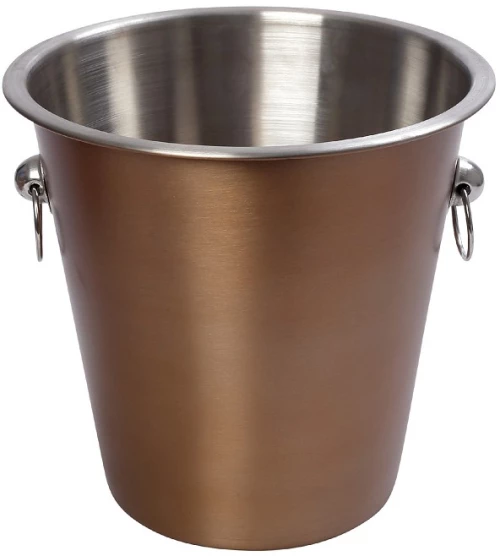 Παγοθήκη ανοξείδωτη σε χάλκινο ματ χρώμα 14x14 εκ