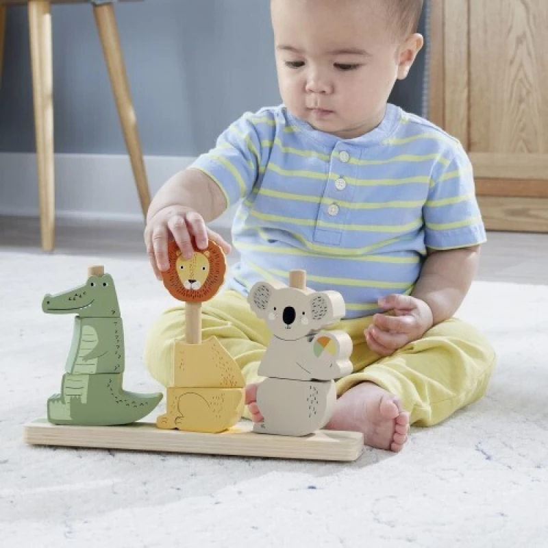 FISHER PRICE ΠΑΙΧΝΙΔΙ ΚΙΝΗΤΙΚΩΝ ΔΕΞΙΟΤΗΤΩΝ ΞΥΛΙΝΑ ΖΩΑΚΙΑ- HXV04