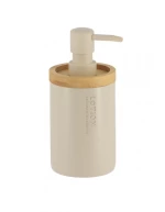 Dispenser polyresin μπεζ με bamboo