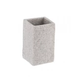 Ποτήρι μπάνιου polyresin stone γκρι