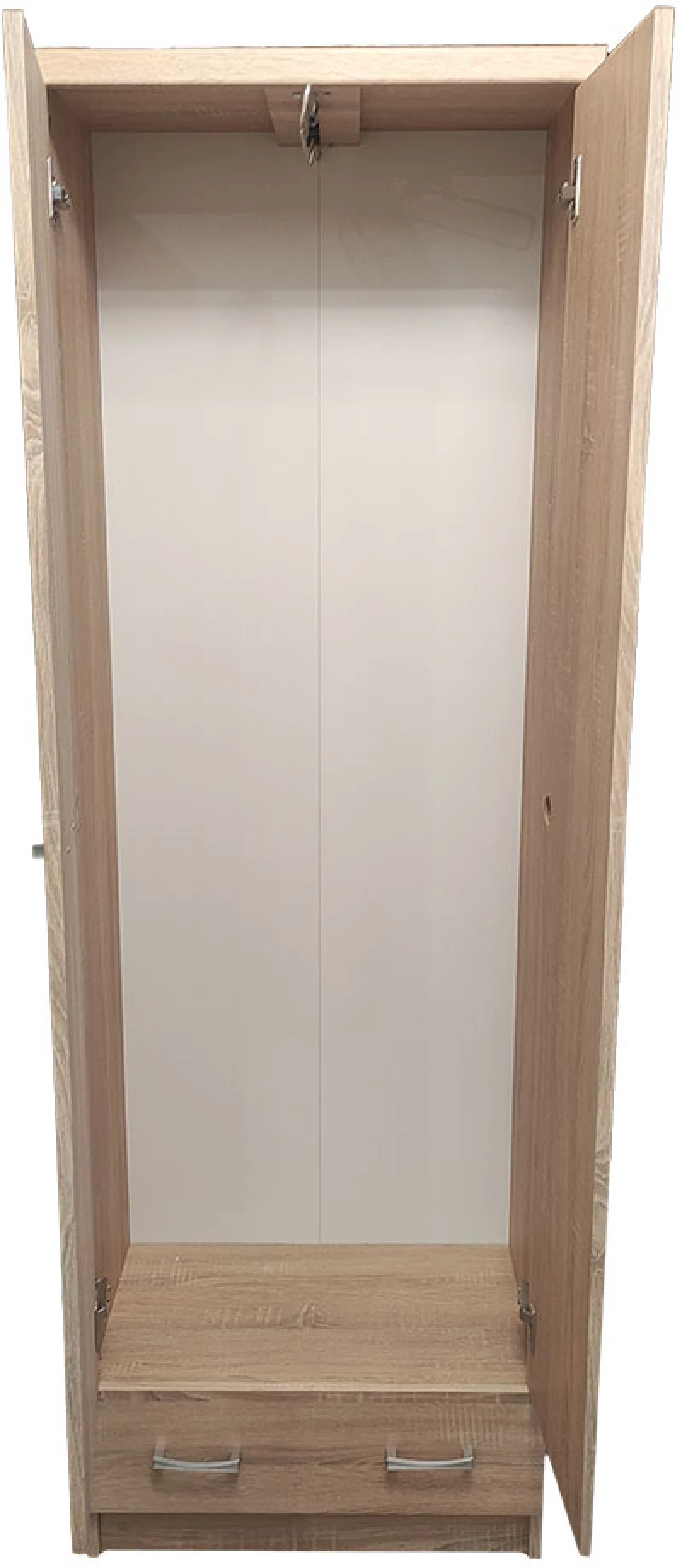 Ντουλάπα Δίφυλλη Top Mix 60x33x183cm Σονόμα με Καθρέπτη