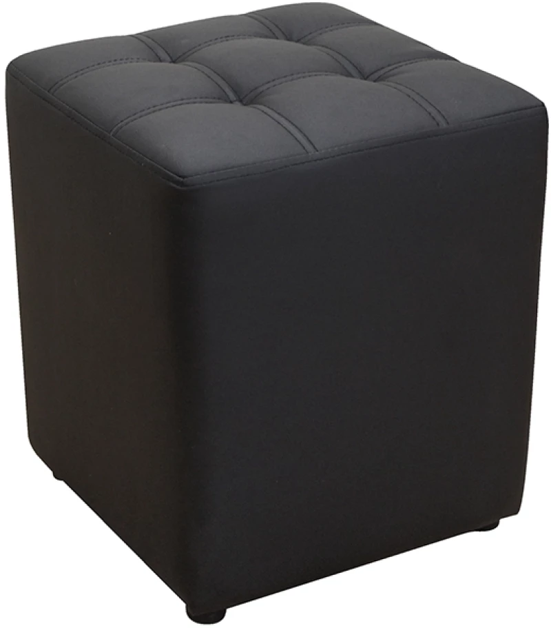 CUBE BLACK PU ΣΚΑΜΠΟ 35X35X42εκ.