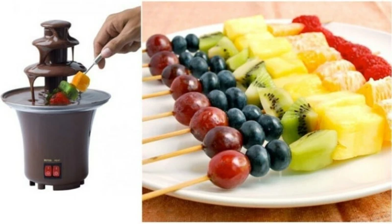 Συντριβάνι Σοκολάτας με 3 Επίπεδα -Mini Chocolate Fondue Fountain