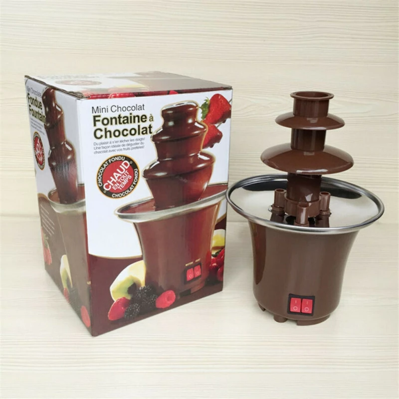 Συντριβάνι Σοκολάτας με 3 Επίπεδα -Mini Chocolate Fondue Fountain