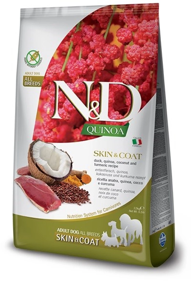 FARMINA N&D Quinoa Skin & Coat Medium&Maxi Duck - dry dog food - 7 kg