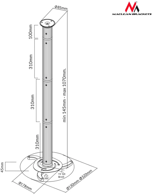 Ceiling Mount For Projector