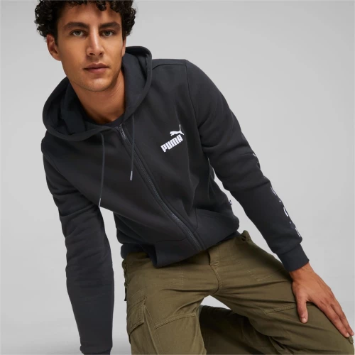 Men's sweatshirt Puma teamFINAL Casuals Hooded Jkt black 657383 03