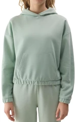 Women's sweatshirt 4F F1057 light green 4FWSS24TSWSF1057 42S M