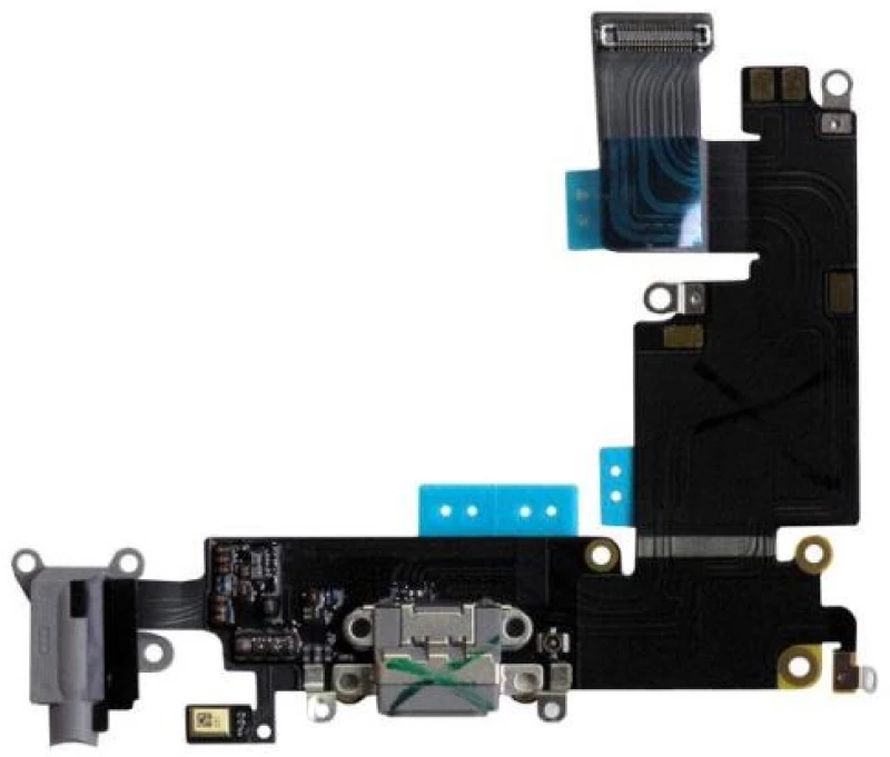 Καλώδιο Πλακέ Apple iPhone 6 Plus με Επαφή Φόρτισης, Επαφή Hands Free & Μικρόφωνο Μαύρο (OEM)