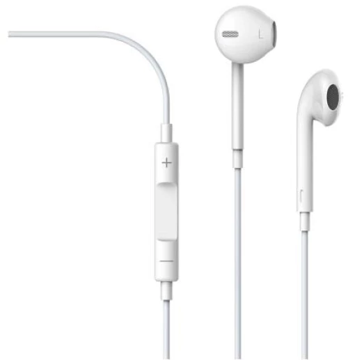 Hands Free Stereo Devia Earpods EM022 3.5mm με Χειριστήριο & Μικρόφωνο Λευκό