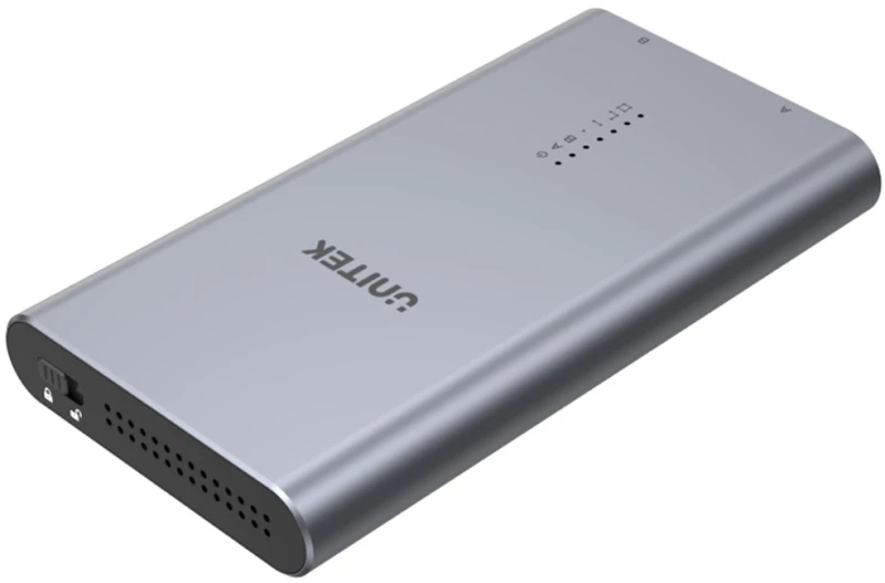 UNITEK S1206A SolidForce USB-C to PCIe/NVMe M.2 SSD 10Gbps Dual Bay Enclosure with Offline Clone