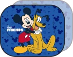 Ηλιοπροστασία Αυτοκινήτου με βεντούζα 44x35cm Mickey - Pluto 2τμχ Colzani