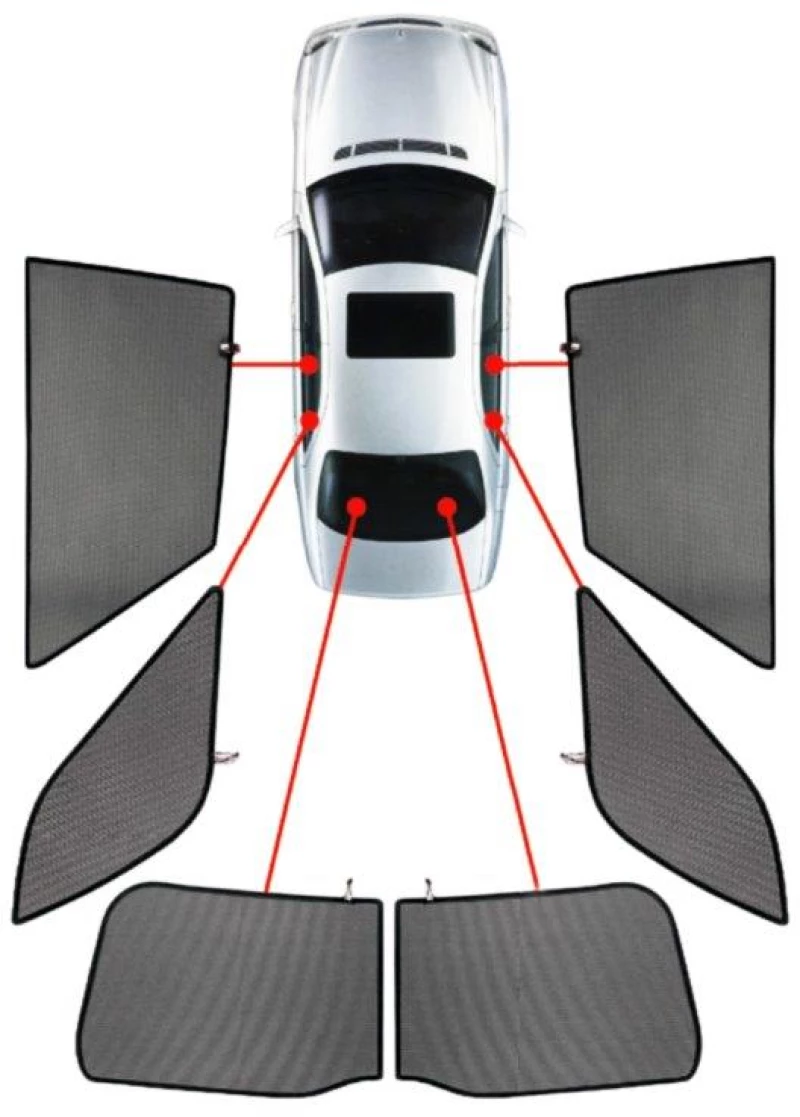 ΚΟΥΡΤΙΝΑΚΙΑ ΜΑΡΚΕ CAR SHADES ΓΙΑ SEAT LEON 5D 05-10 - 6 ΤΕΜ.